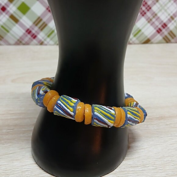 Hand Crafted Chunky Stretchy Resin Beaded Bracelet Fashion Jewelry #41 - Picture 11 of 14